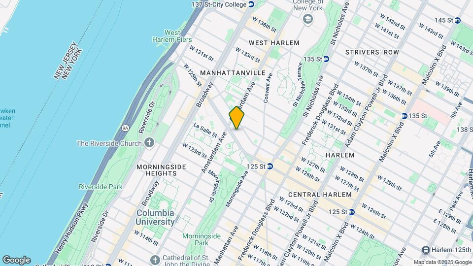 457 W 125th St Mapa y Detalles de la Ubicación