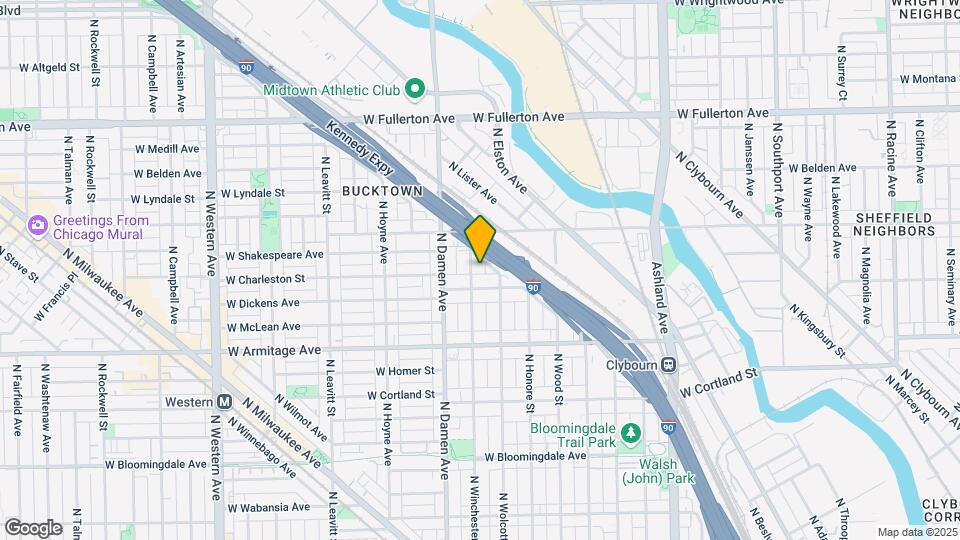2117 N Winchester Ave, Unit 2F Map and Location Details
