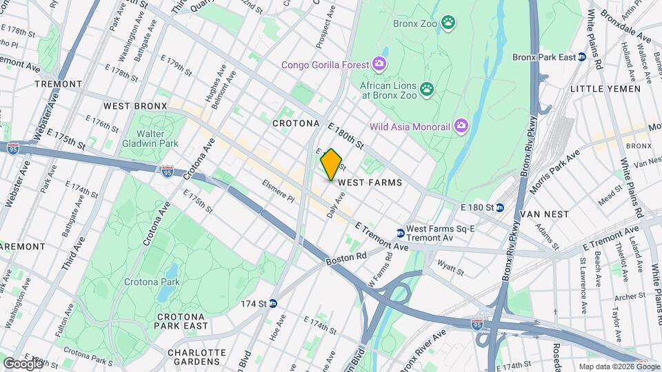 906 E 178th St Map and Location Details