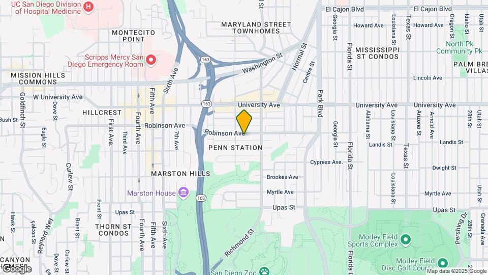 1231 Robinson Avenue Map and Location Details