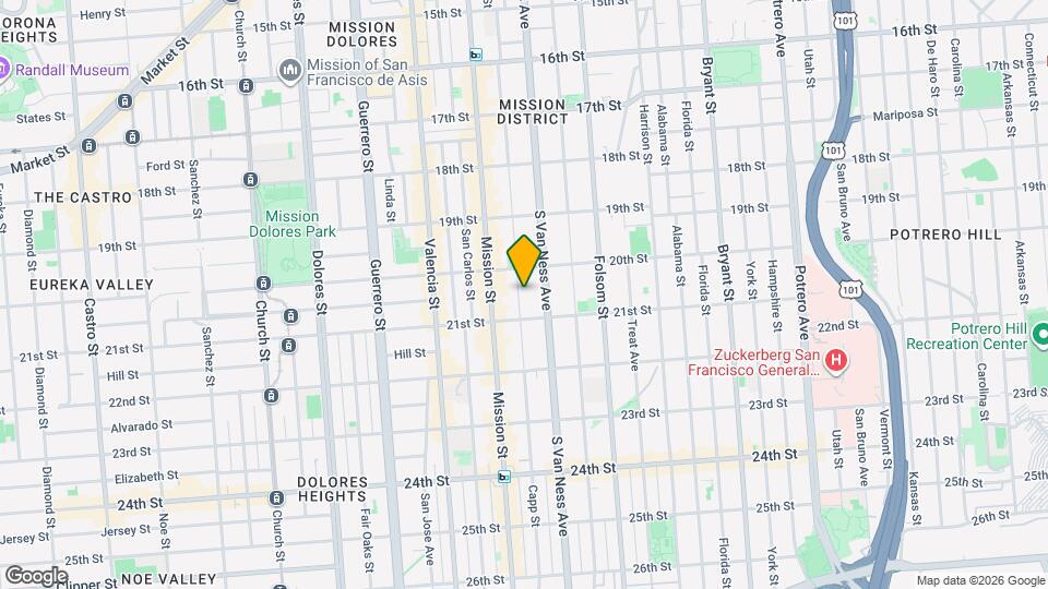 519 Capp St Map and Location Details