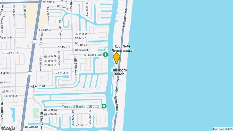 1166 Hillsboro Mile Map and Location Details