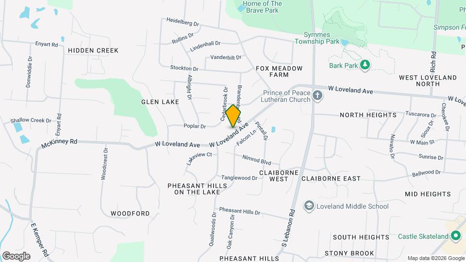 1818 W Loveland Ave Map and Location Details