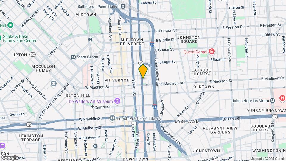 815 N Calvert St Mapa y Detalles de la Ubicación
