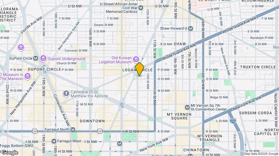 1225 O St NW Map and Location Details