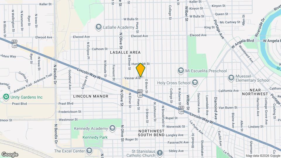 1054 Huey St Map and Location Details