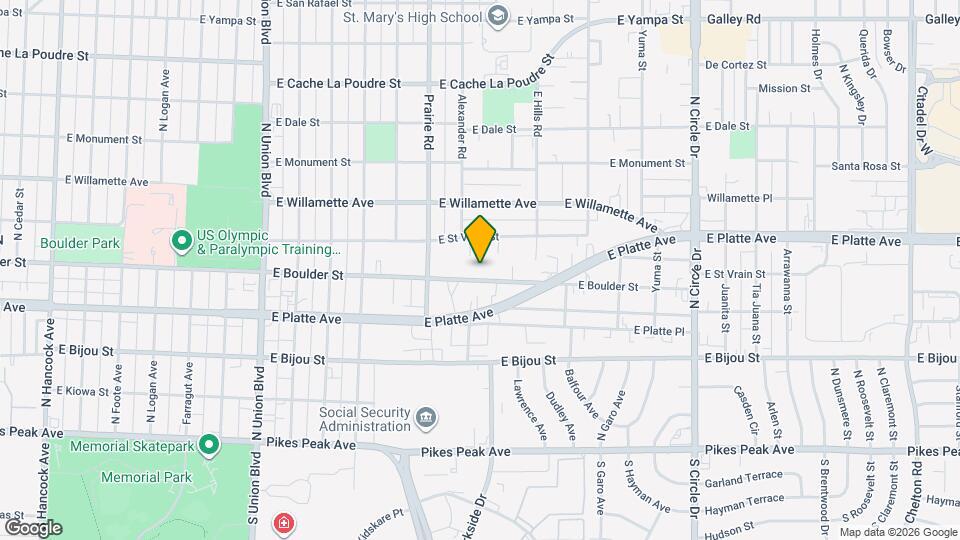 2348 E Boulder St Map and Location Details