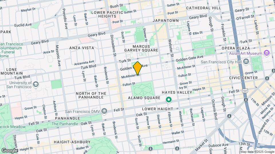 1423-1427-1427 McAllister St Mapa y Detalles de la Ubicación