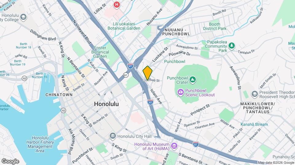 222 A Iolani Ave Map and Location Details