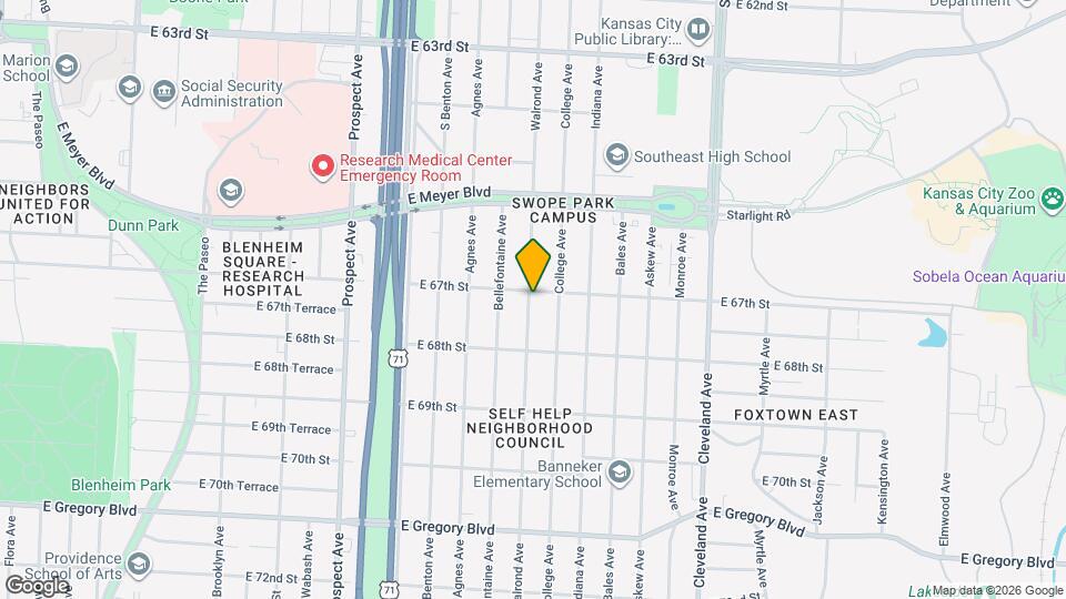 6703 Walrond Ave Mapa y Detalles de la Ubicación