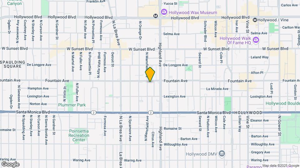 1246 N Mansfield Ave Mapa y Detalles de la Ubicación