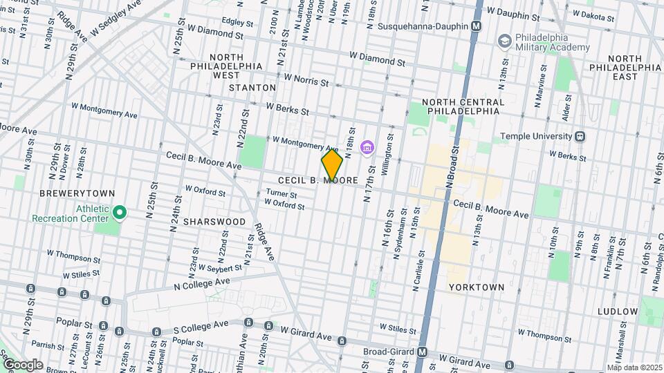 1818 Cecil B. Moore Ave-Unit -306A Map and Location Details
