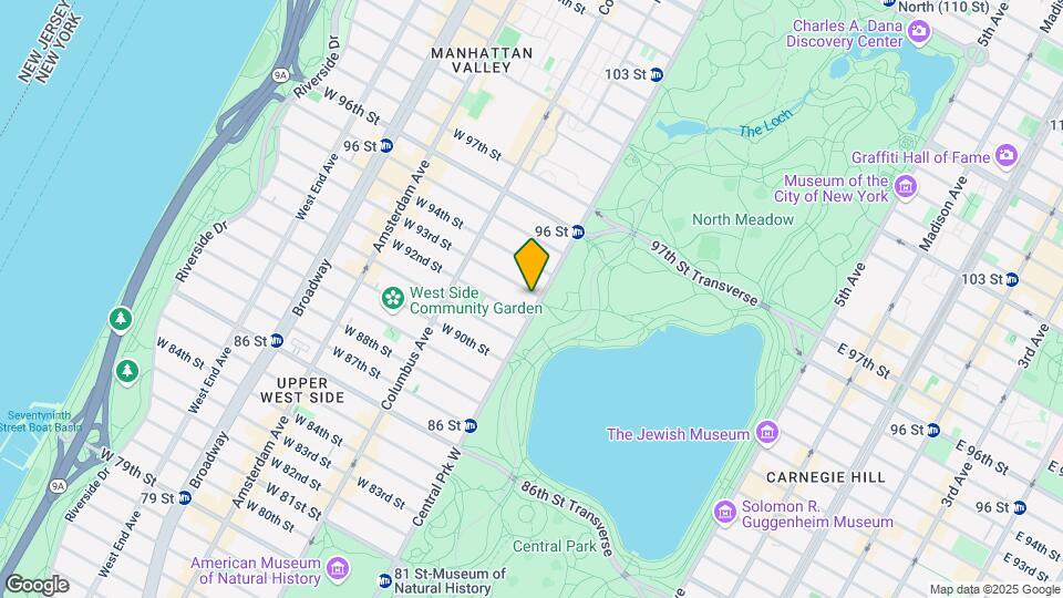 327 Central Park W Map and Location Details