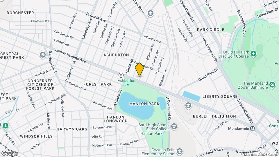 3300 Liberty Heights Ave Map and Location Details