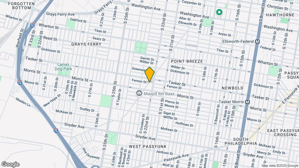 1621 Point Breeze Ave Map and Location Details