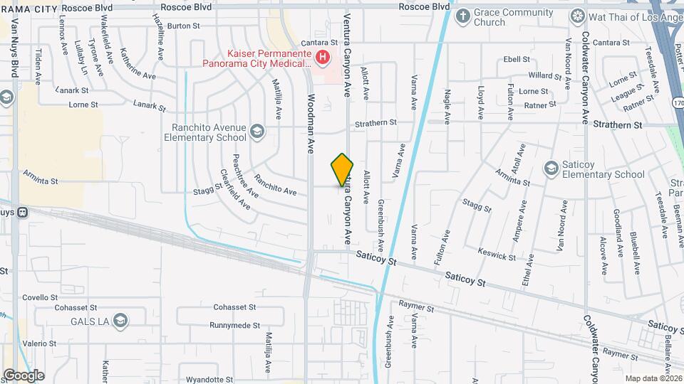 7817 Ventura Canyon Ave Mapa y Detalles de la Ubicación