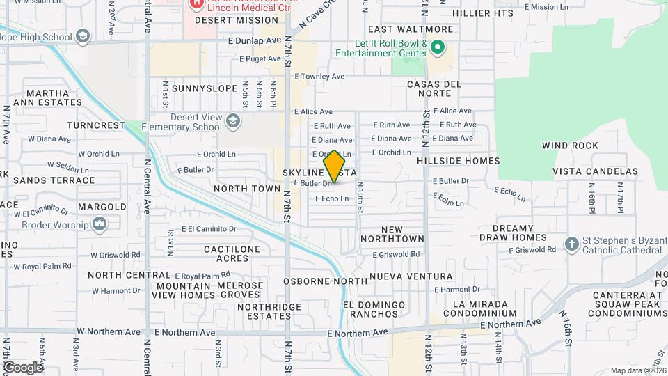833 E Butler Dr Mapa y Detalles de la Ubicación