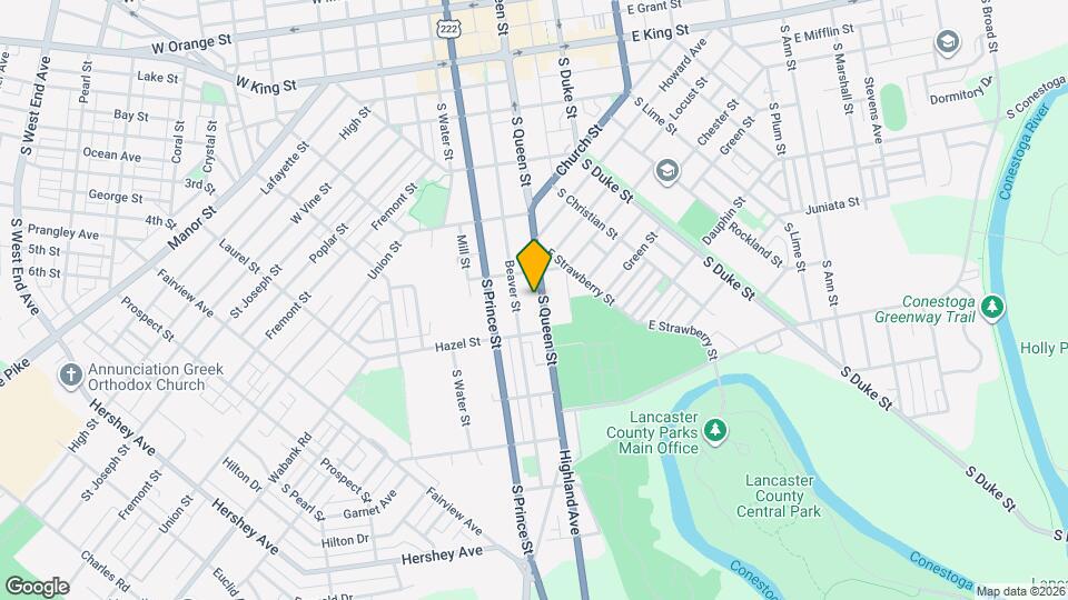 430 S Queen St Map and Location Details