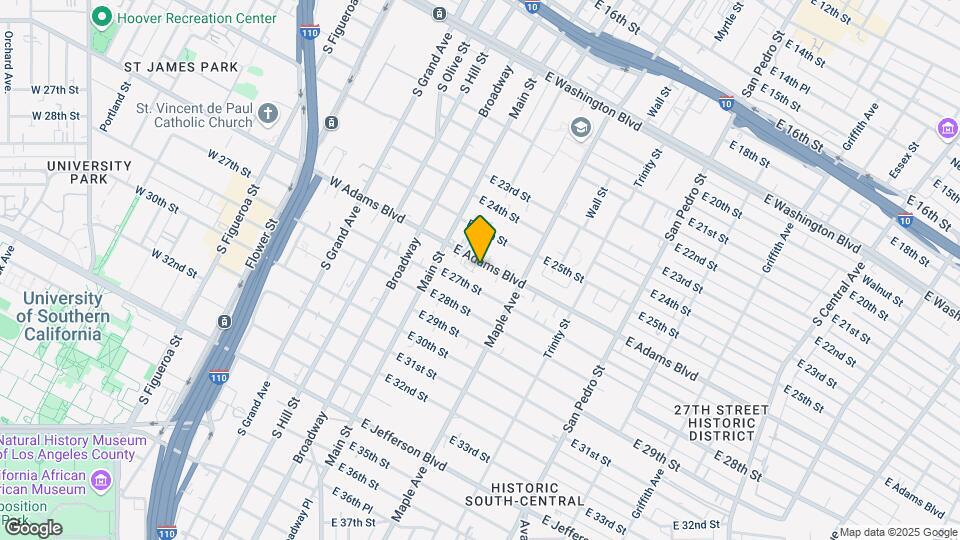 214 E Adams Blvd Mapa y Detalles de la Ubicación