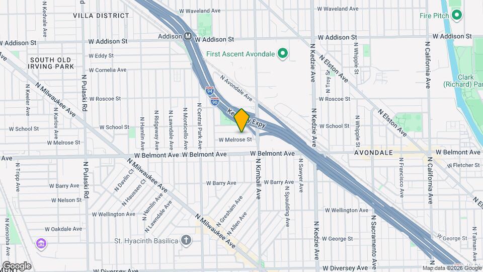 3432 W Melrose St, Unit #1 Map and Location Details