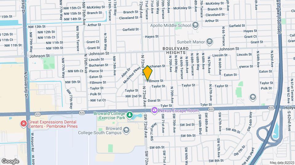 7140 Fillmore St Map and Location Details