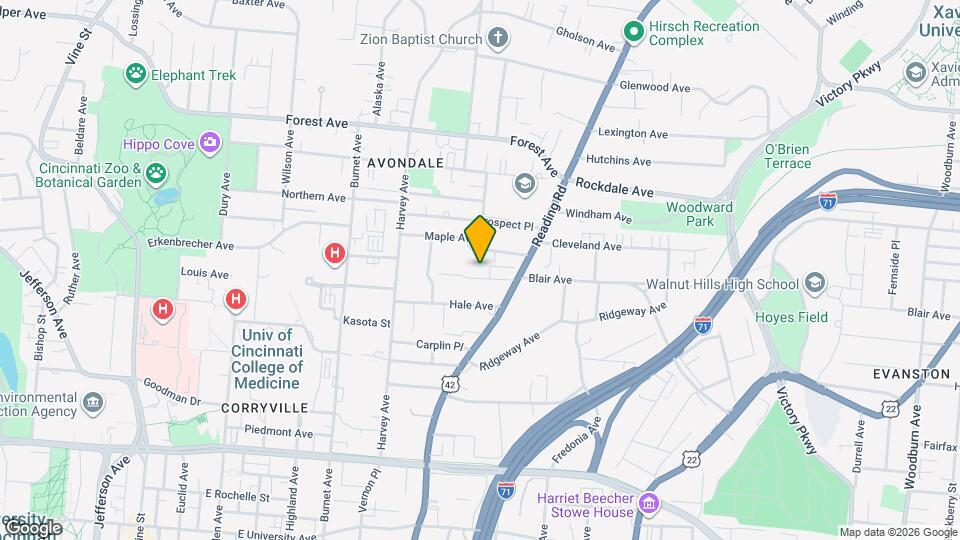 588 Blair Ave Map and Location Details