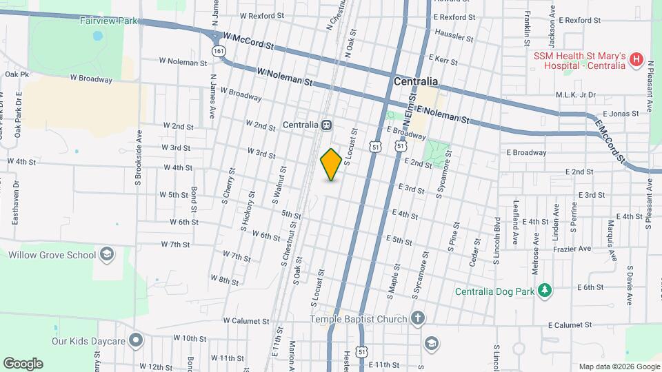 320 S Locust St Map and Location Details
