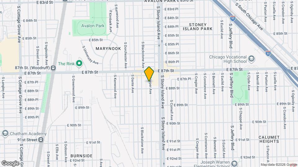 8742 S Harper Ave, Unit 1 Map and Location Details