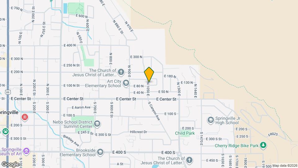 122 N 1050 E Map and Location Details