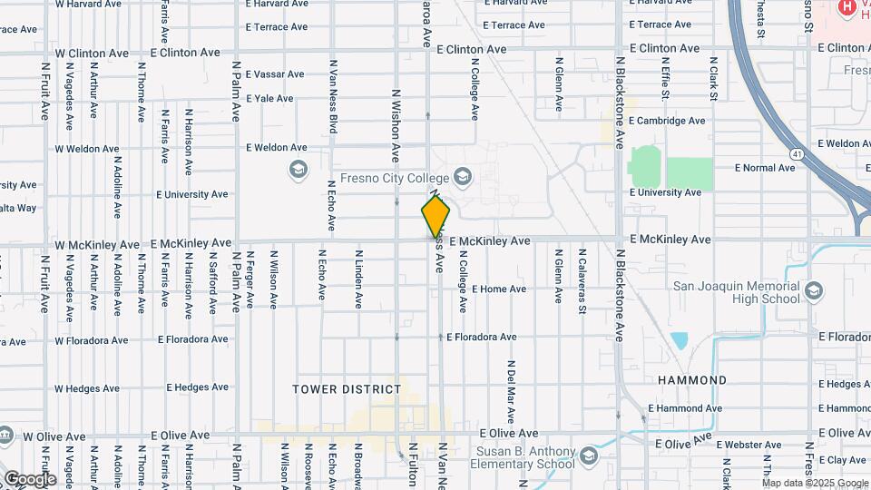 1597 N Van Ness Ave Map and Location Details