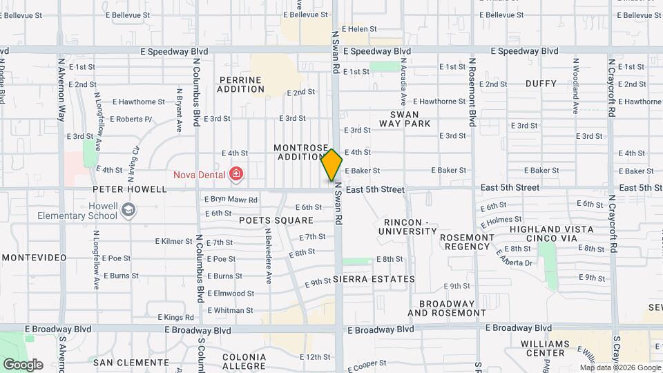 601 N Swan Rd Map and Location Details