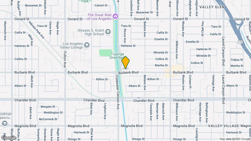 12827 Burbank Blvd Map and Location Details