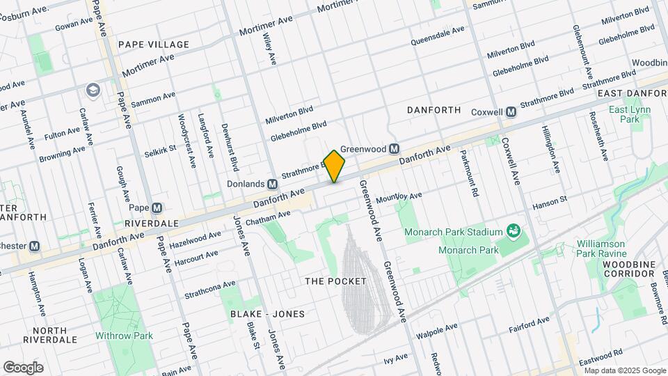 1117 Danforth Ave Map and Location Details