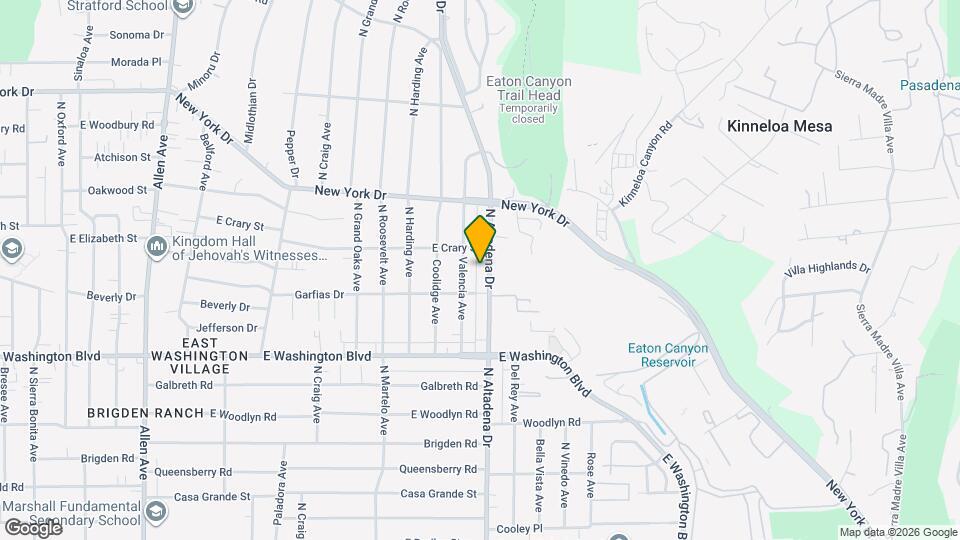 1513 N Altadena Dr, Unit Second Floor Unit Map and Location Details