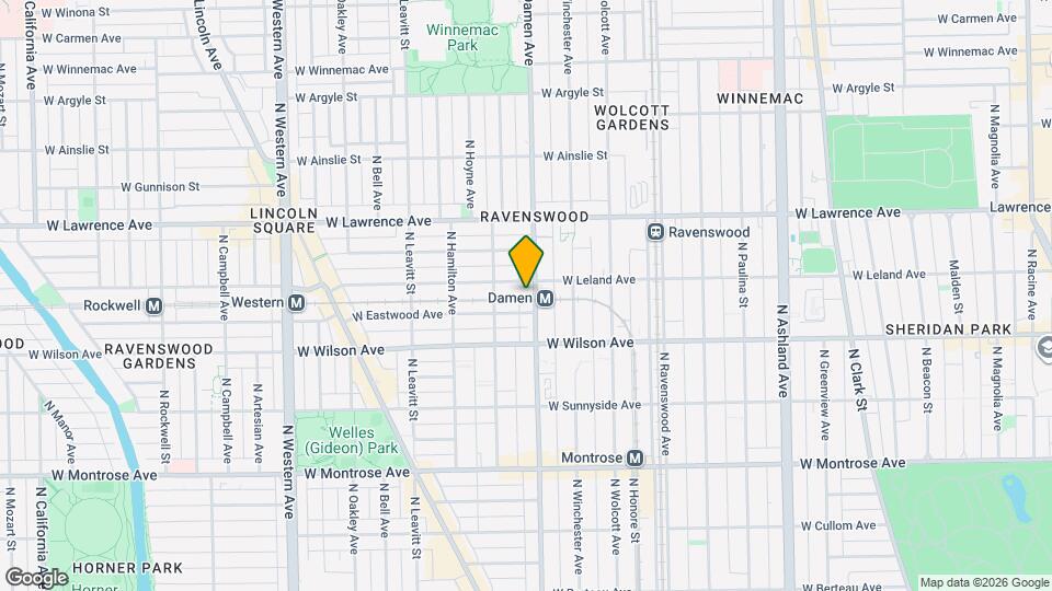 4646 N Damen Ave Map and Location Details