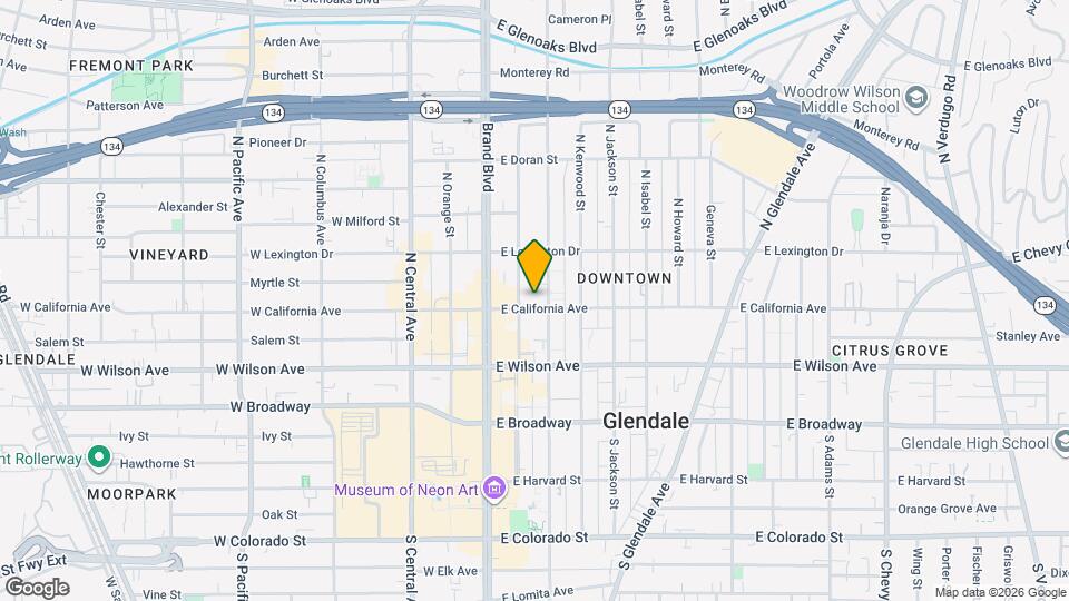 211 E California Ave Map and Location Details