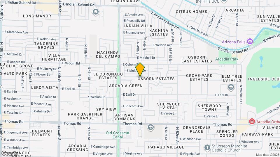 4909 E Flower St Mapa y Detalles de la Ubicación