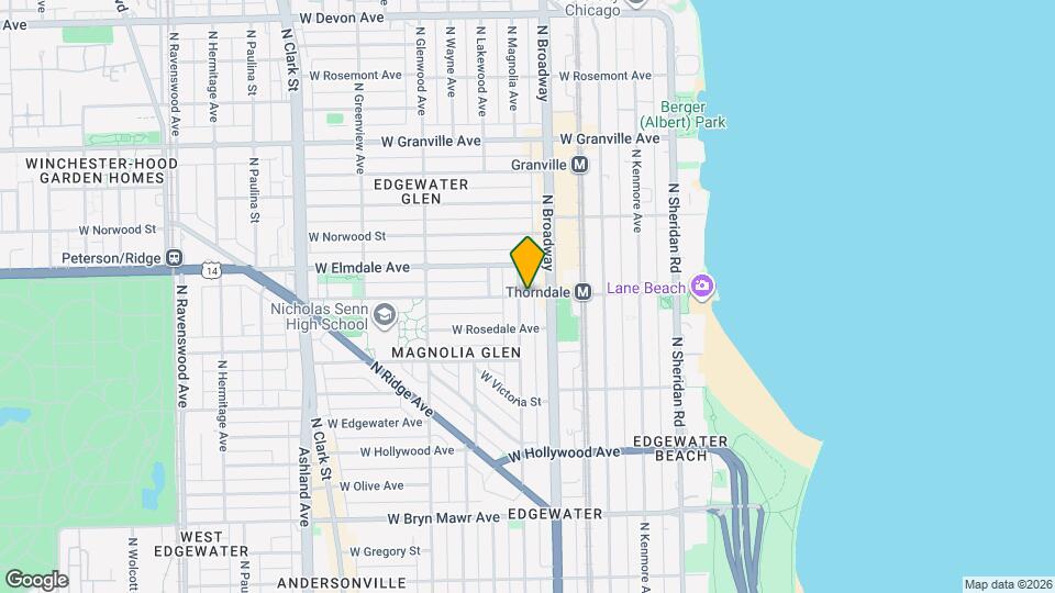 1212 W Thorndale Ave Mapa y Detalles de la Ubicación