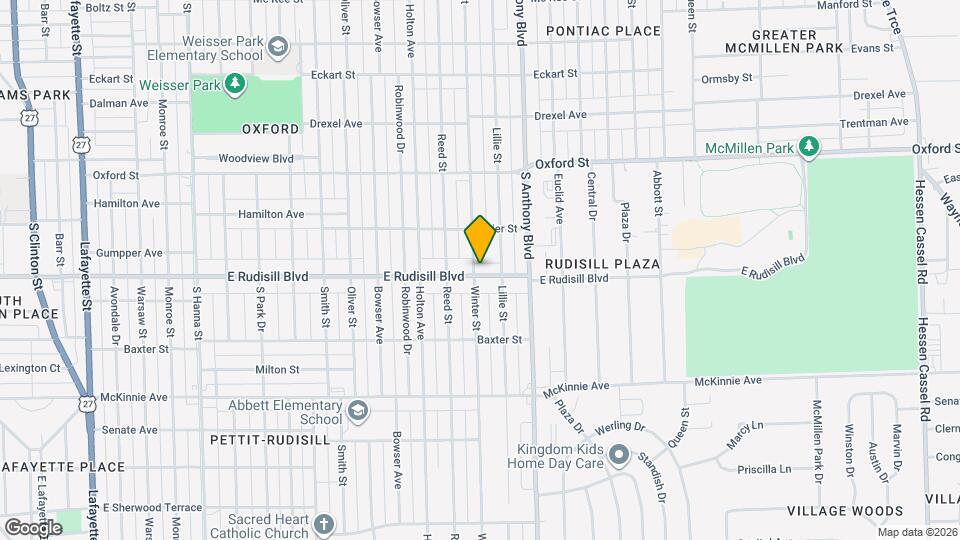 1603 E Rudisill Blvd Mapa y Detalles de la Ubicación