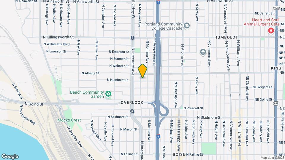 1391 N Humboldt St Map and Location Details