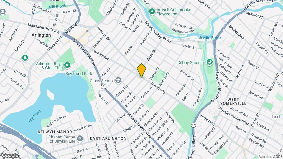 136 Broadway, Unit #3 Map and Location Details