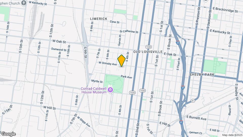414 W Ormsby Ave Map and Location Details