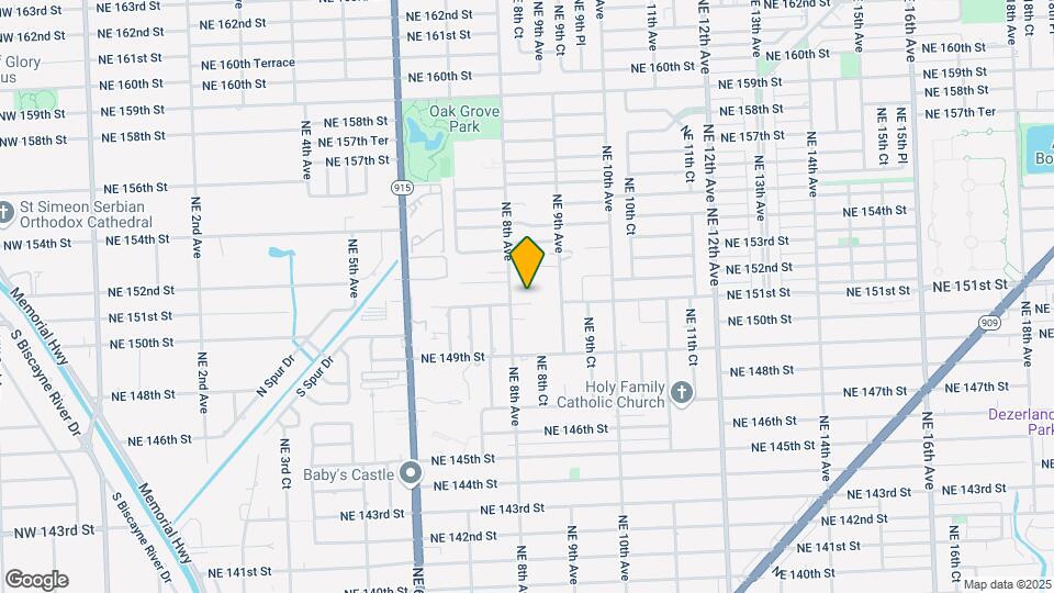 825 NE 151st St Map and Location Details