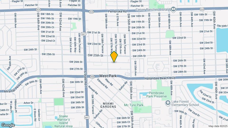 5720 SW 26th St Map and Location Details