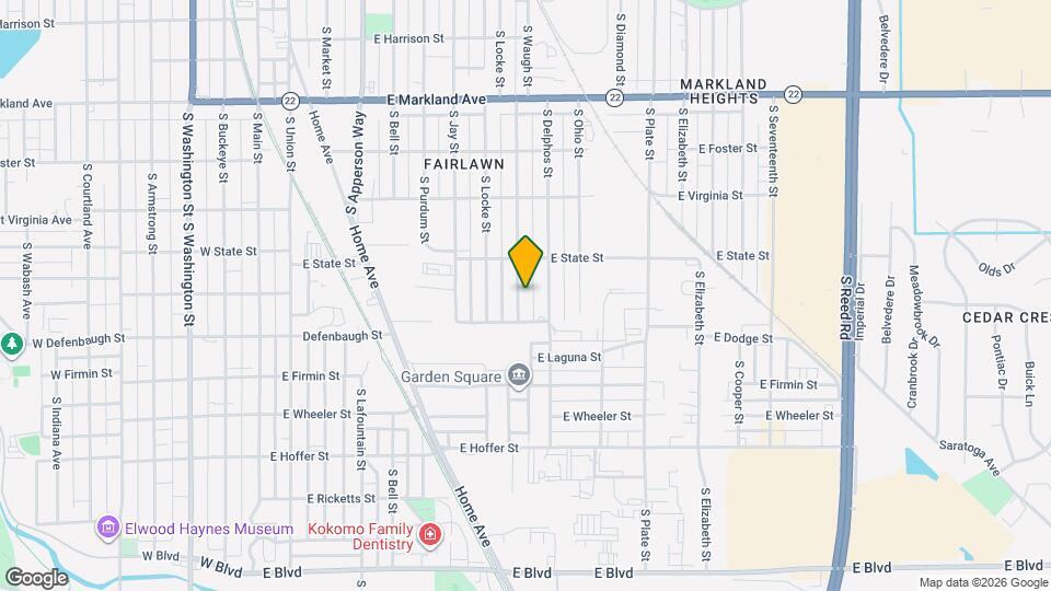 1326 S Waugh St Map and Location Details