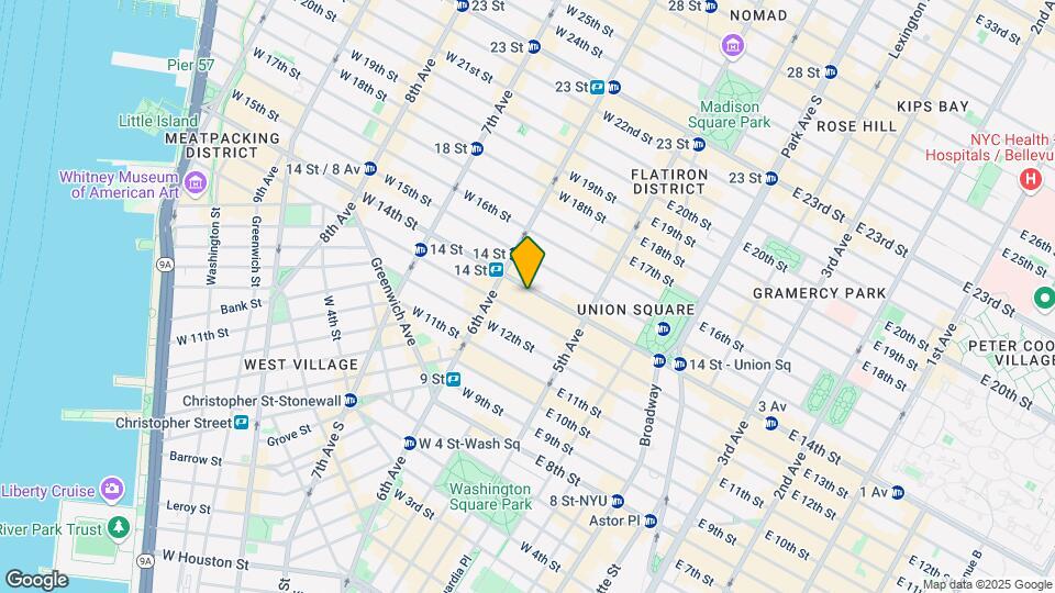 44 W 14th St Map and Location Details
