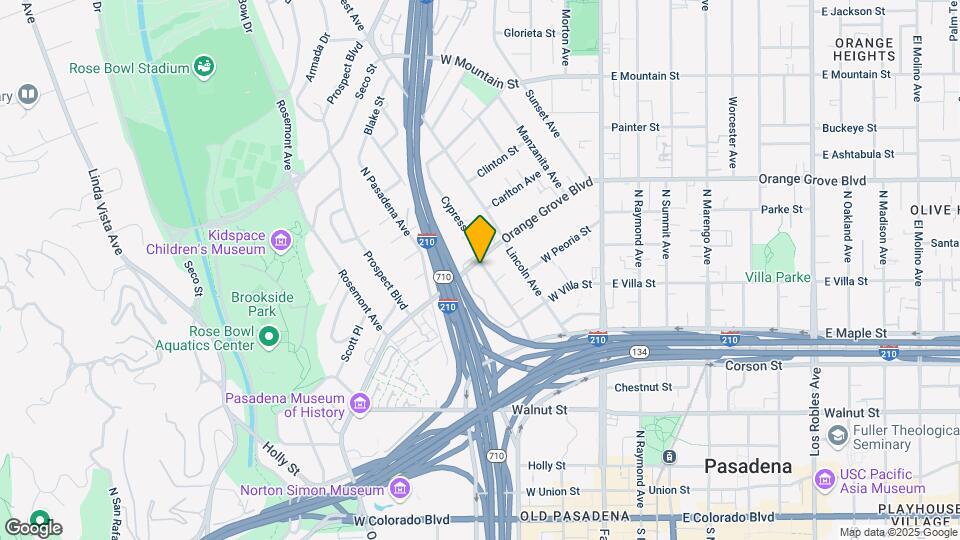 642 N Orange Grove Blvd Map and Location Details