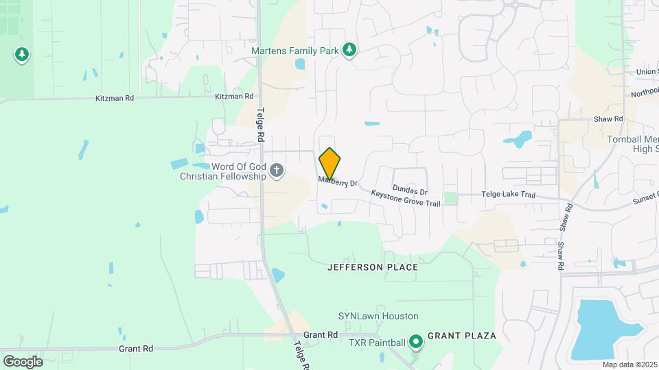 15715 Marberry Dr Map and Location Details