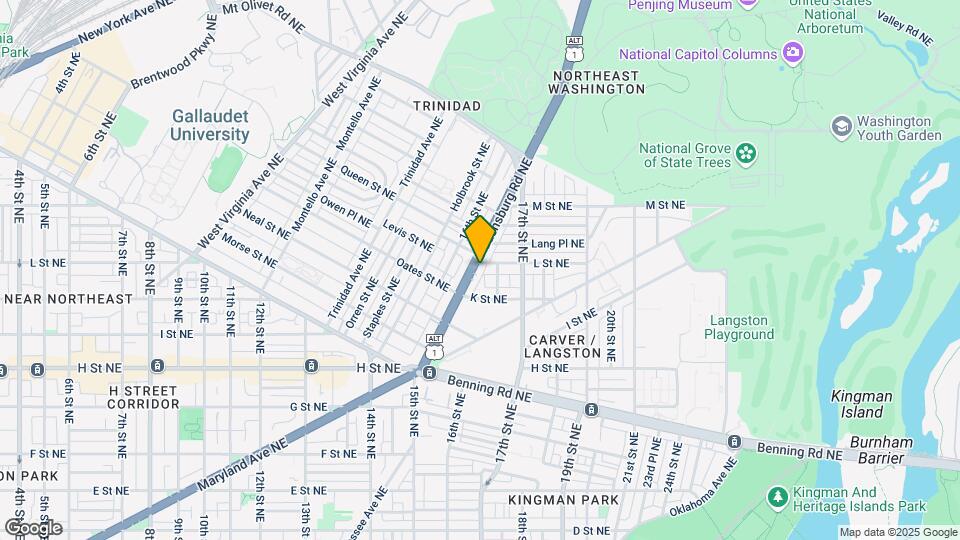 1629 L St NE Map and Location Details