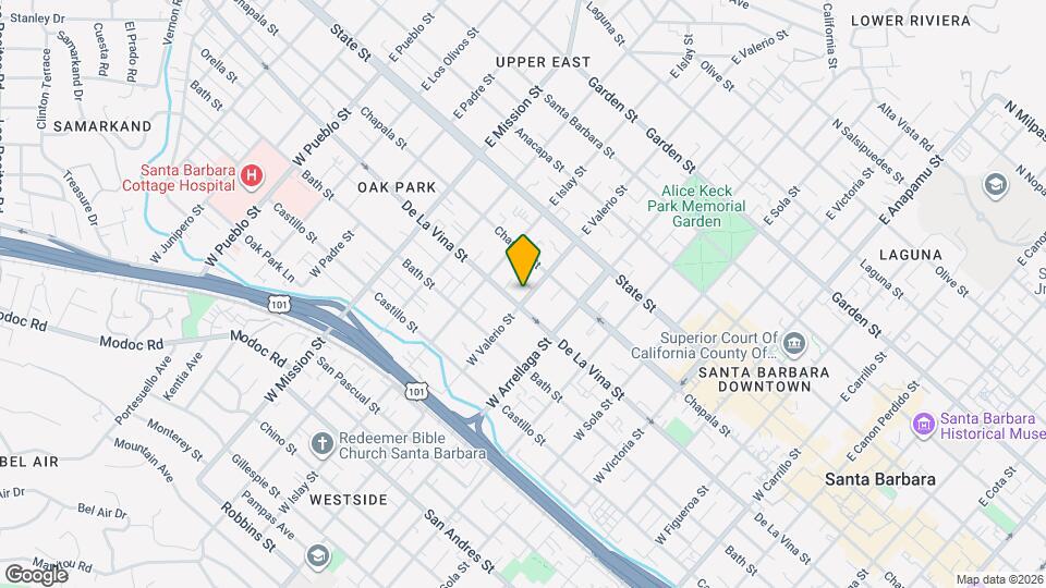 130 W Valerio St Mapa y Detalles de la Ubicación